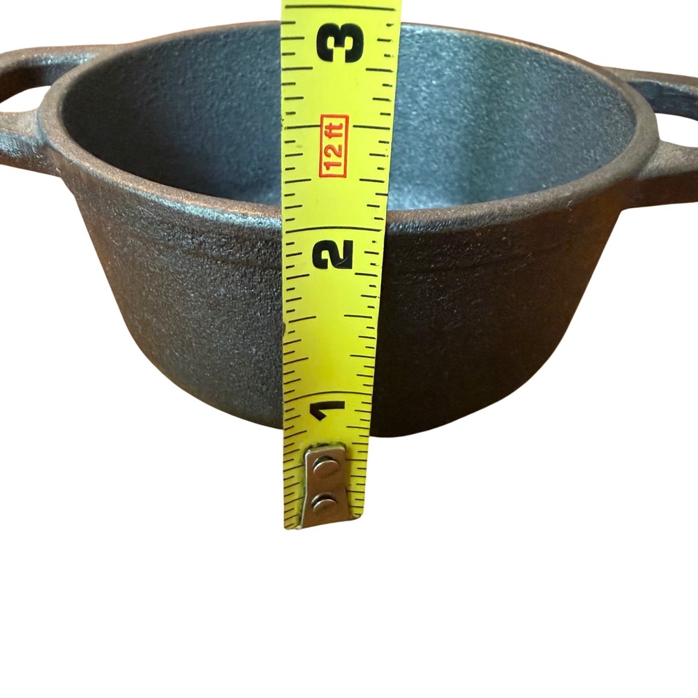 Smith & Clark Ironworks Mini Cast Iron Cocotte 10 Ounce Dutch Oven Black - Picture 6 of 7
